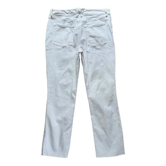 Good American White Straight Leg Raw Hemline Jeans Womens 12/31 - Picture 10 of 10